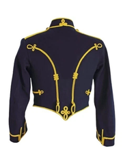 Navy Blue Hussar Wool Military uniform jacket Handmade Scottish Tunic Jacket