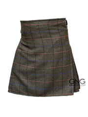 Men's Scottish Brown Tweed Kilt Highland Wool Kilt