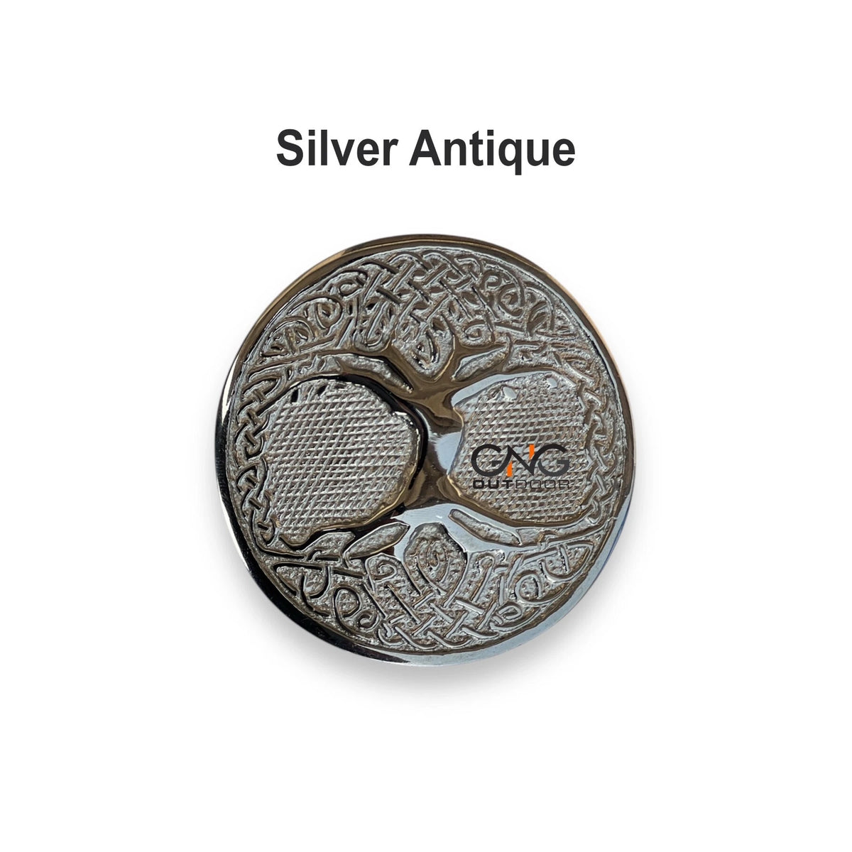 Men's Celtic Tree Kilt Belt Buckle Scottish Round Silver Antique Belt Buckle