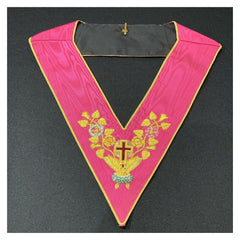 Masonic Collar – 18th Degree Rose Croix – Hand Embroidered Collar