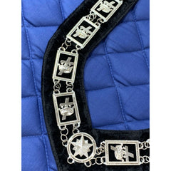 Masonic Regalia Knights Templar Metal Chain Collar SILVER On Black Velvet