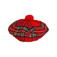 Men's Royal Stewart TAM o' SHANTER Bonnet Beret Balmorals Tartan Tammy Hat