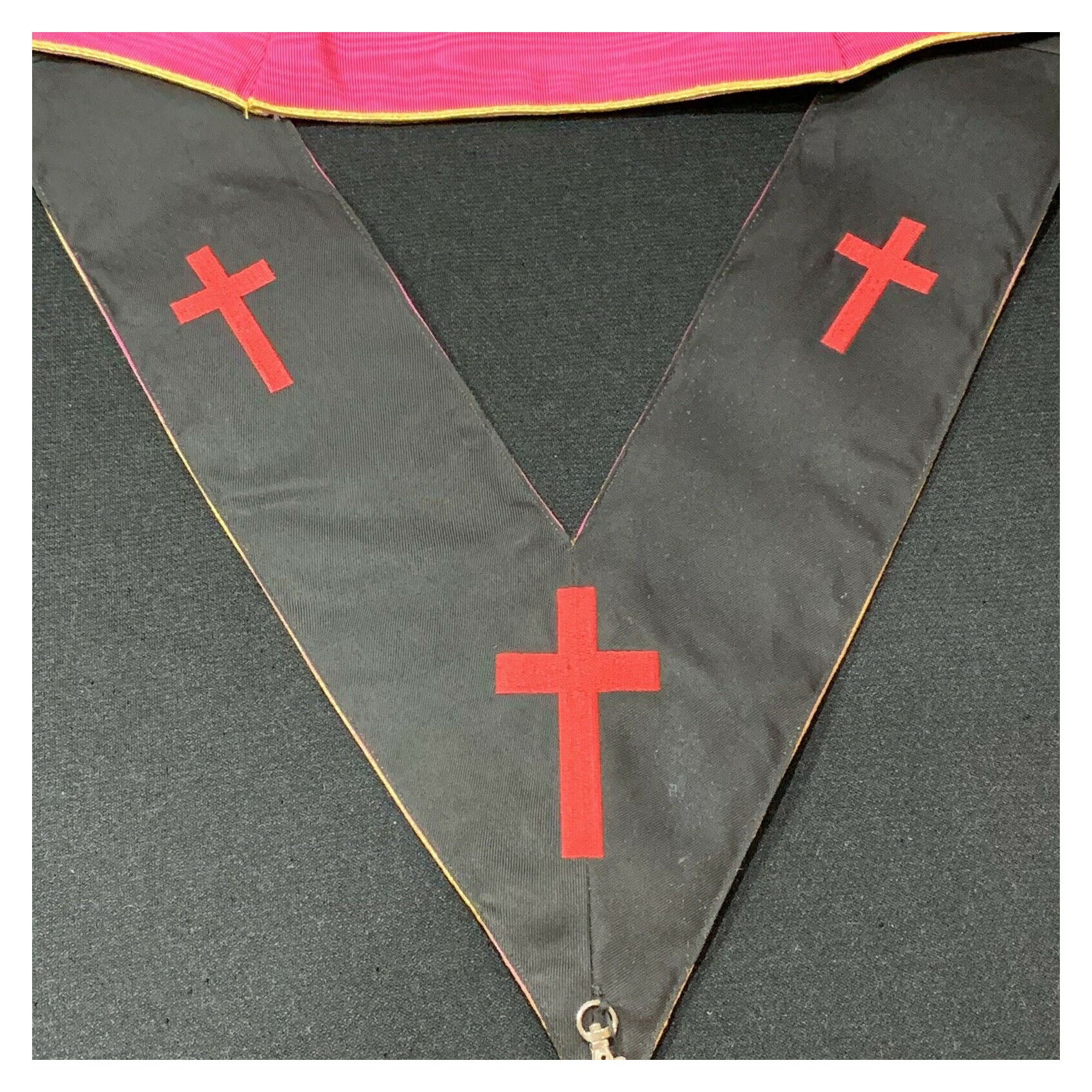 Masonic Collar – 18th Degree Rose Croix – Hand Embroidered Collar