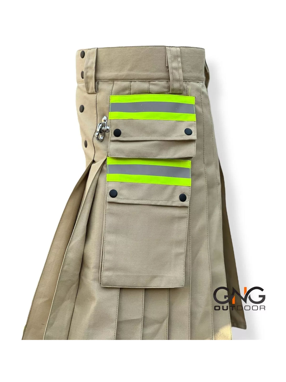 Men's Scottish Fire fighter Khaki Utility Kilt Fireman Tactical Kilt