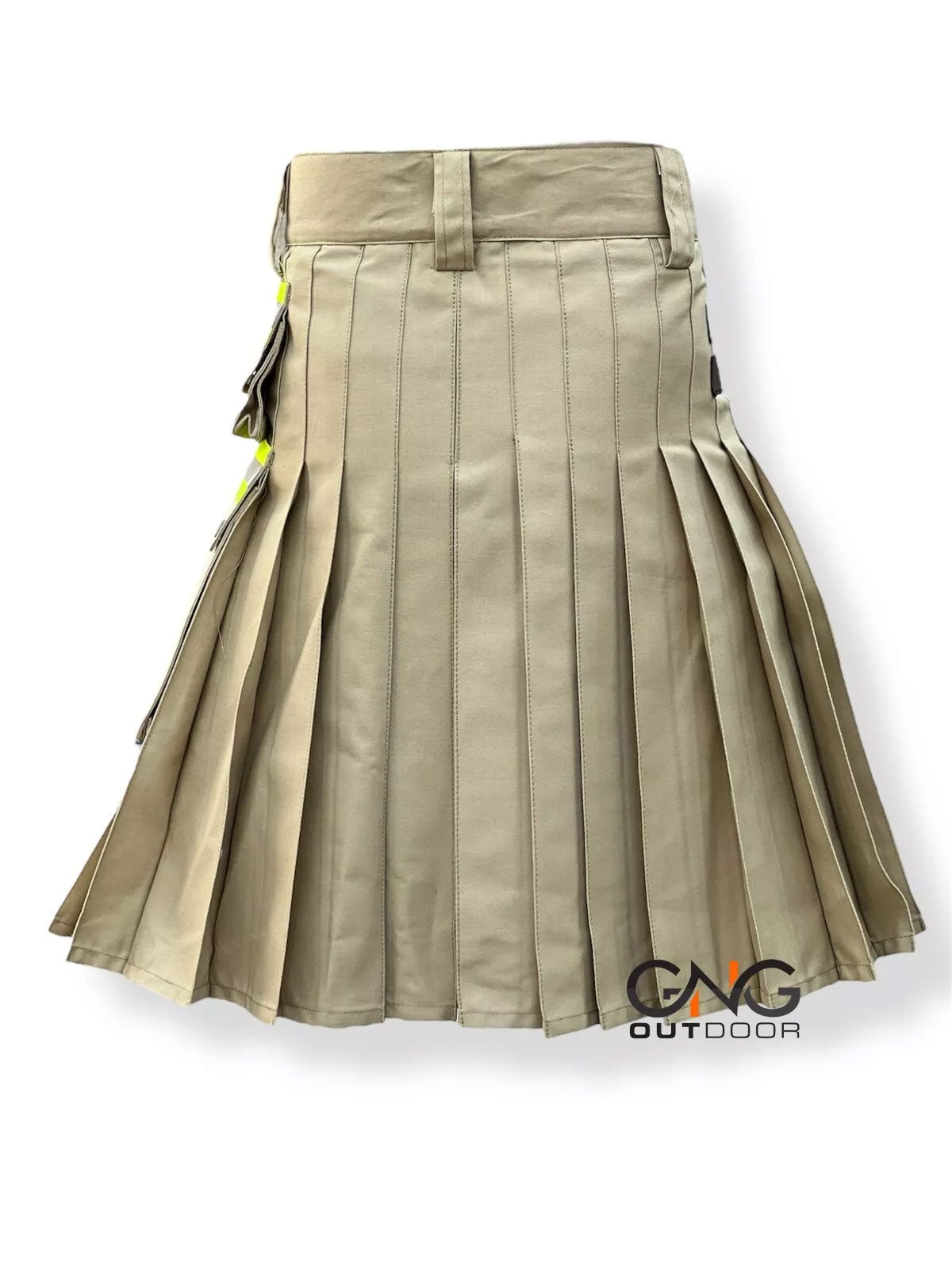 Men's Scottish Fire fighter Khaki Utility Kilt Fireman Tactical Kilt
