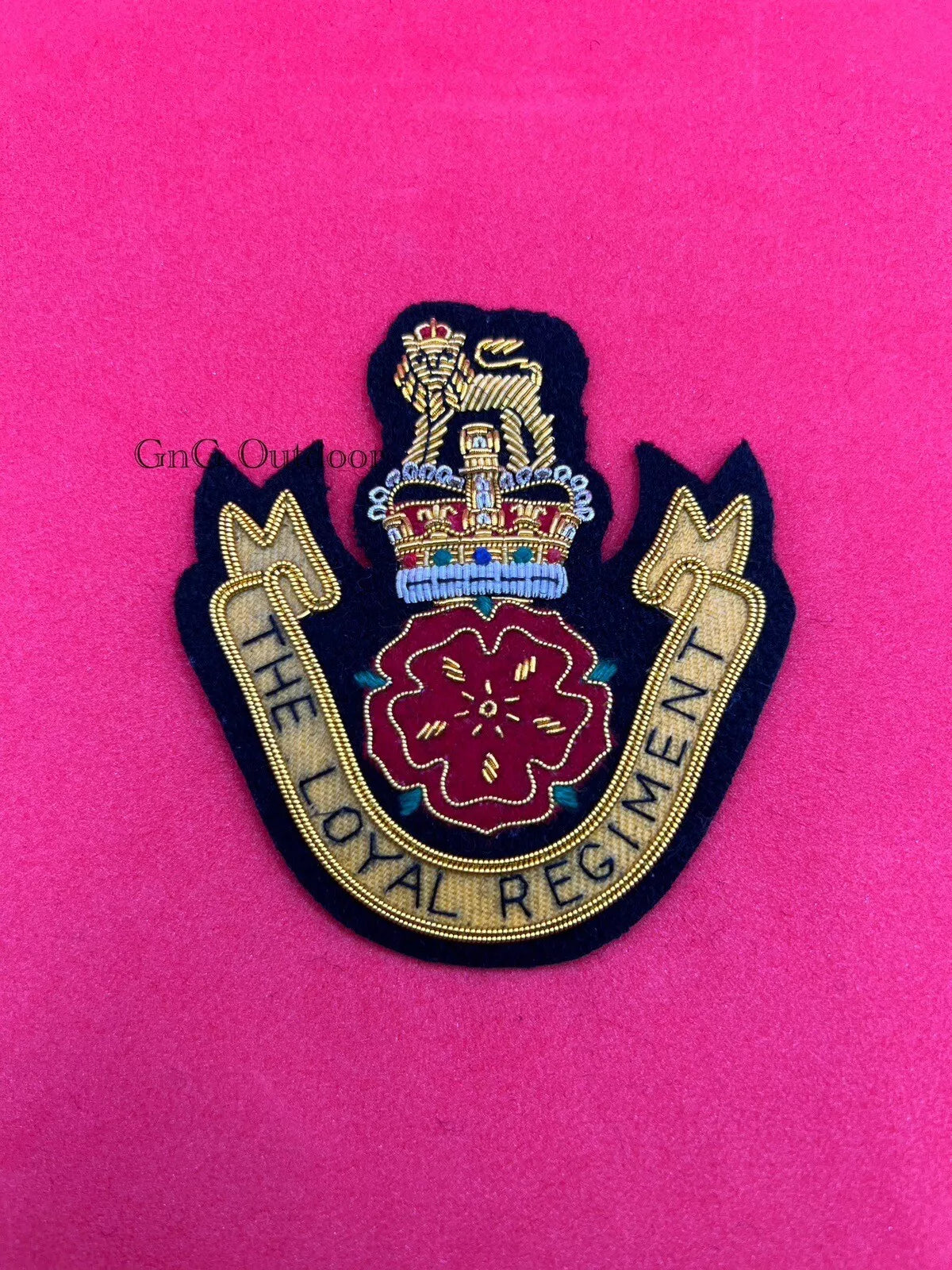 The Loyal Regiment Blazers Badge TLR Hand Embroidered Bullion Wire Blazer Badge
