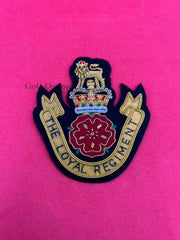 The Loyal Regiment Blazers Badge TLR Hand Embroidered Bullion Wire Blazer Badge