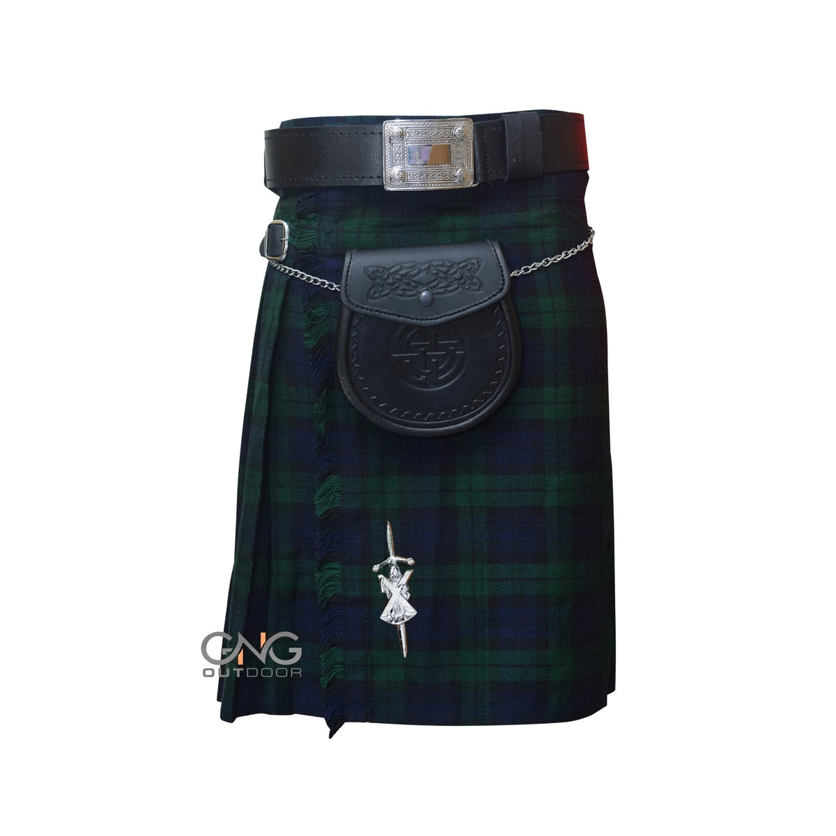 Men's Black Watch 5 Yard kilt 5 Pieces kilt outfit Highland wedding kilt set