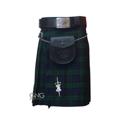 Men's Black Watch 5 Yard kilt 5 Pieces kilt outfit Highland wedding kilt set