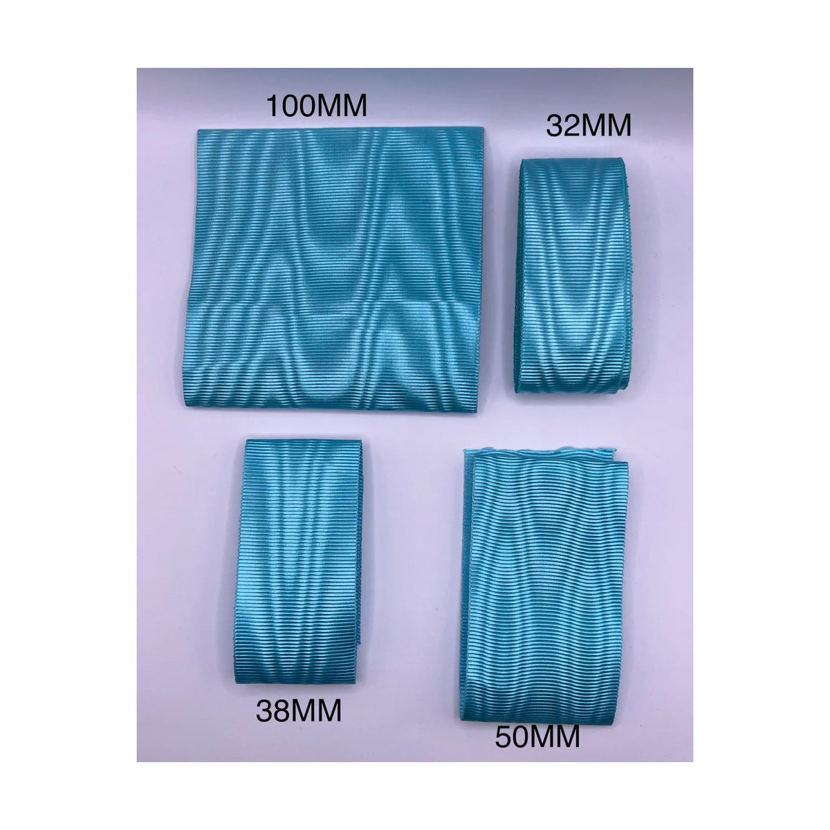 Masonic Regalia Apron Ribbon Light Blue Moire Effect Sold per 5 Meter
