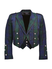 Men's Scottish Tartan Prince Charlie Jacket Highland Wedding Jacket
