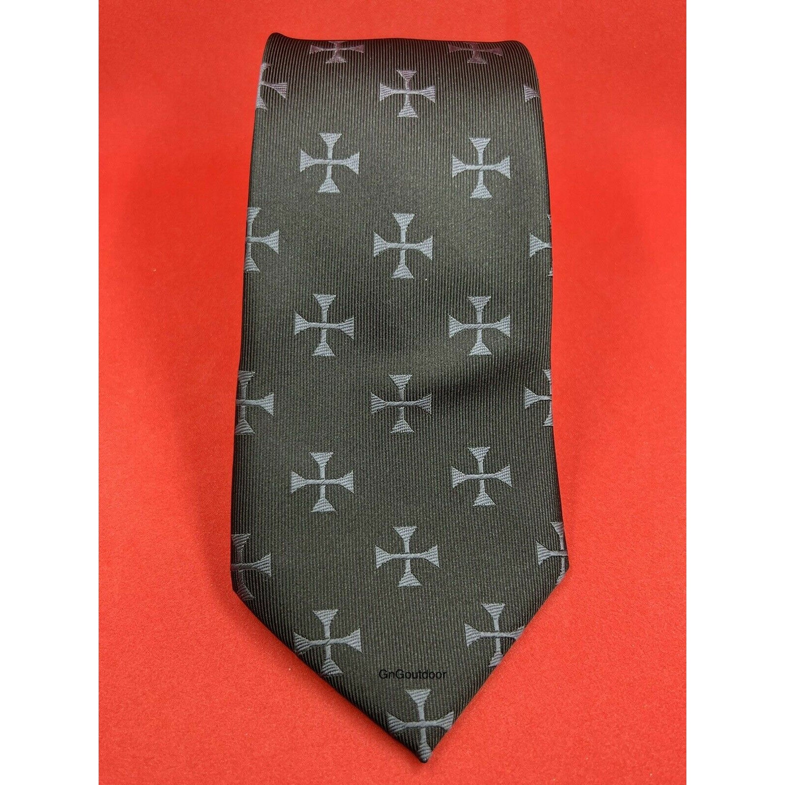 Masonic Knights Templar Tie And Bow Tie Set Handmade KT Masonic Regalia Tie Bow Set