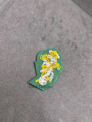 King’s Crown REME Officer’s Hand Embroidered Bullion Wire Beret Badge On Green