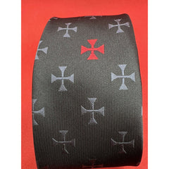 Masonic Knights Templar Tie And Bow Tie Set Handmade KT Masonic Regalia Tie Bow Set