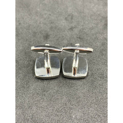 Masonic Freemason Cufflinks Square Compass Blue Enamel with Silver Cufflinks