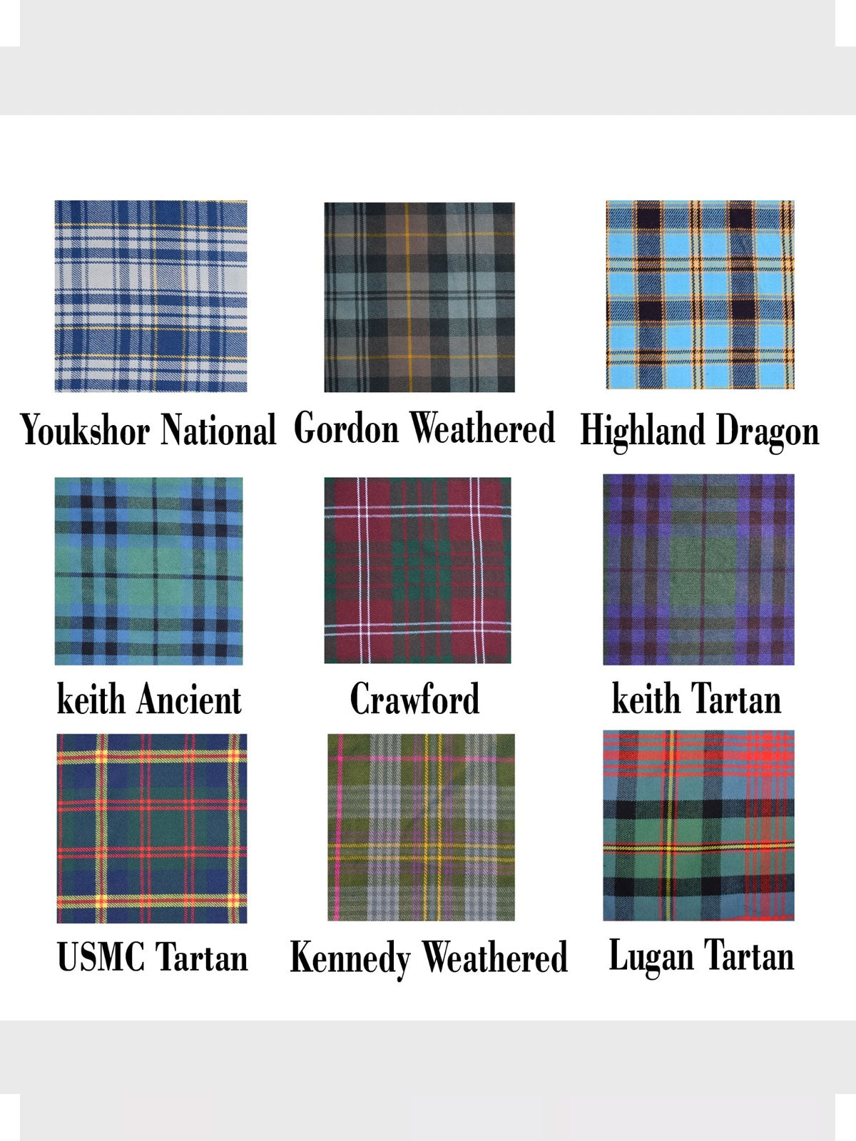 Men's Scottish Tartan Utility is kilt is made of acrylic Wool in 50+ Tartan
