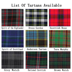 Men's Prince Charlie 9 PCS Scottish Outfit Traditional 8 Yard Kilt Outfit Set