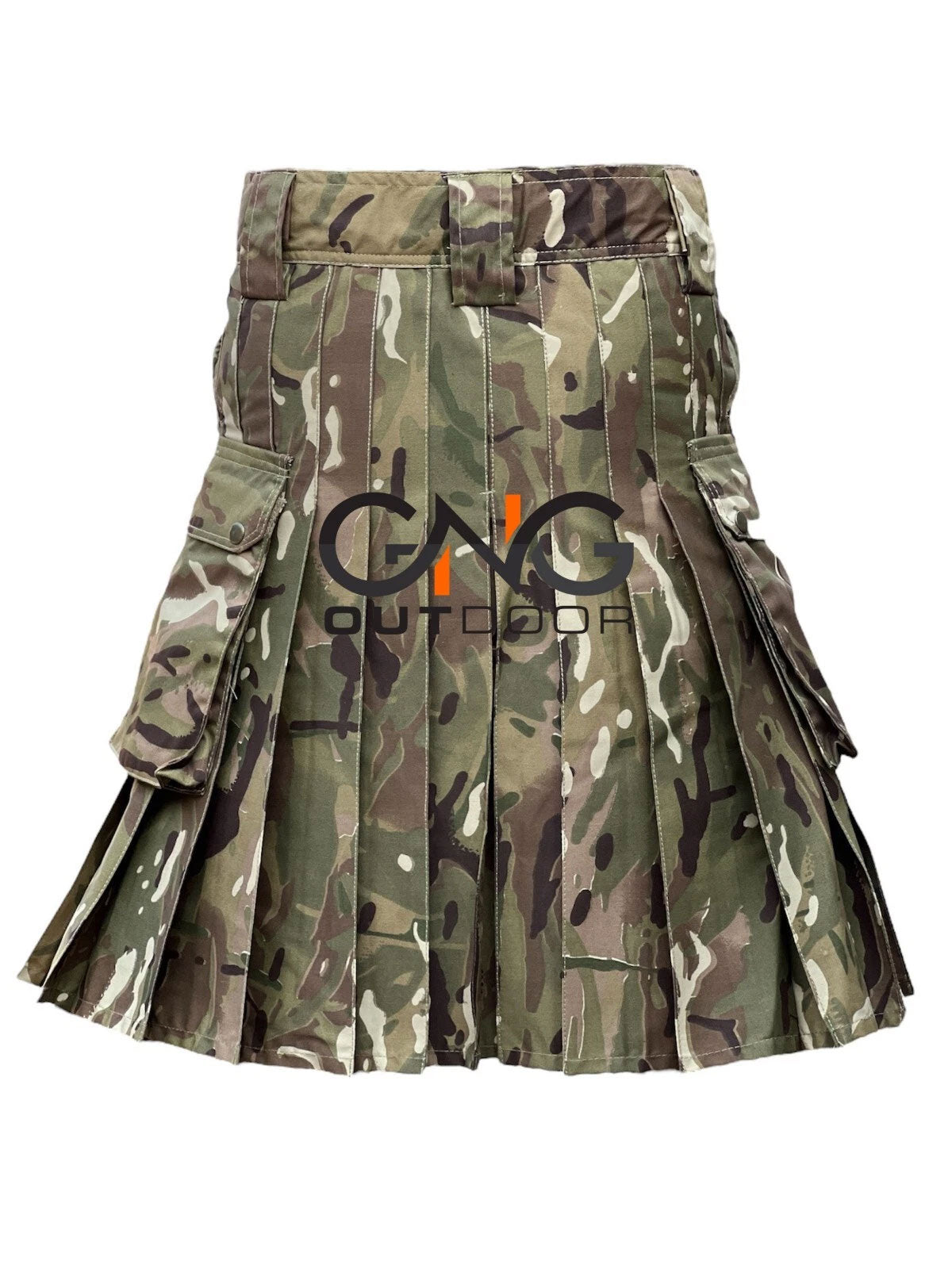 Men's Scottish Stylish Fashion Army Camouflage Utility Kilt 100% Cotton.