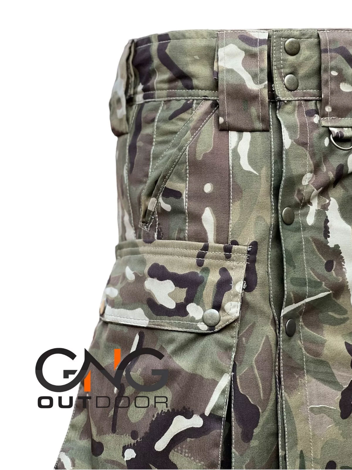 Men's Scottish Stylish Fashion Army Camouflage Utility Kilt 100% Cotton.
