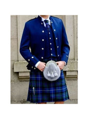 Scottish Royal Blue Doublet Style Jacket Military Piper Drummer jacket & Vest