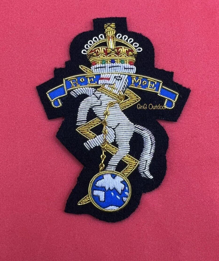 King’s Crown Royal Electrical Mechanical Engineers Embroidered Wire Blazer Badge
