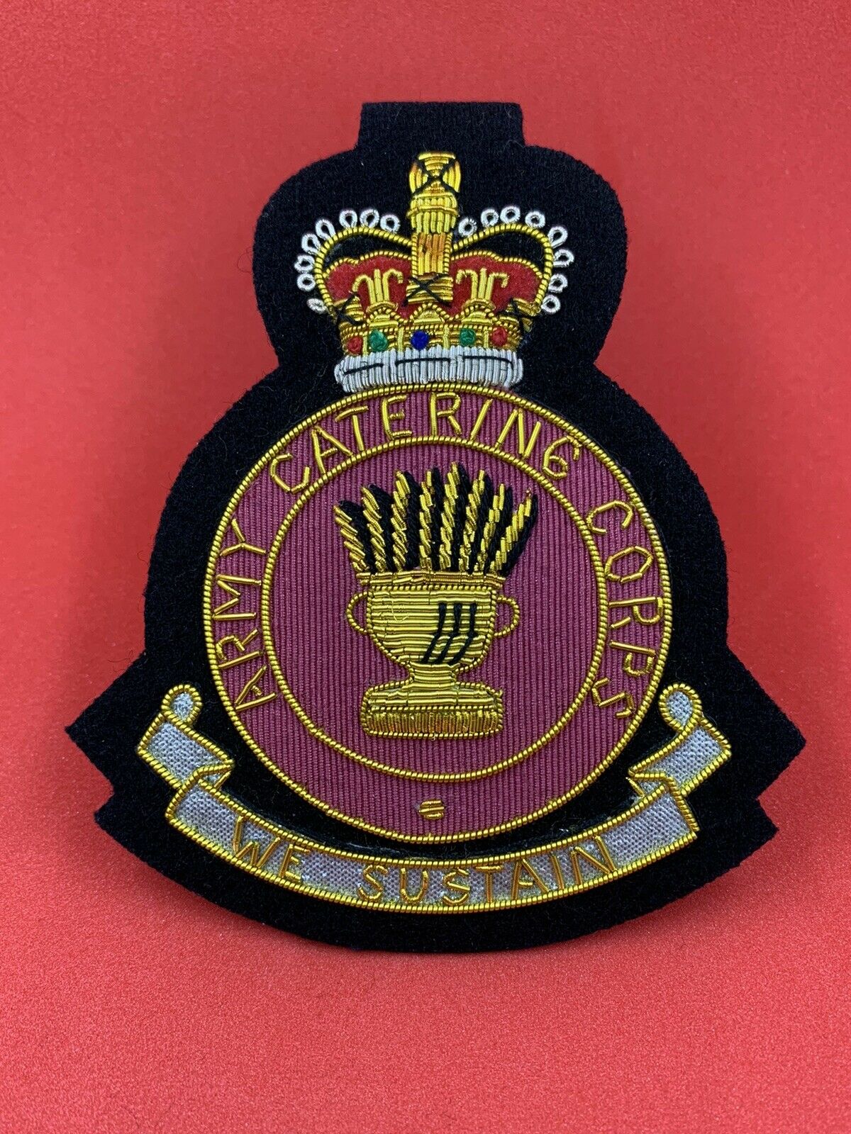 Army Catering Corps Blazer Badge (ACC) British Army Bullion & Wire Blazer Badge