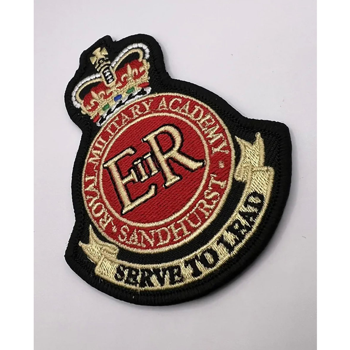 Royal Military Academy Sandhurst Machine Embroidered Badge Iron Or Sew On Patch