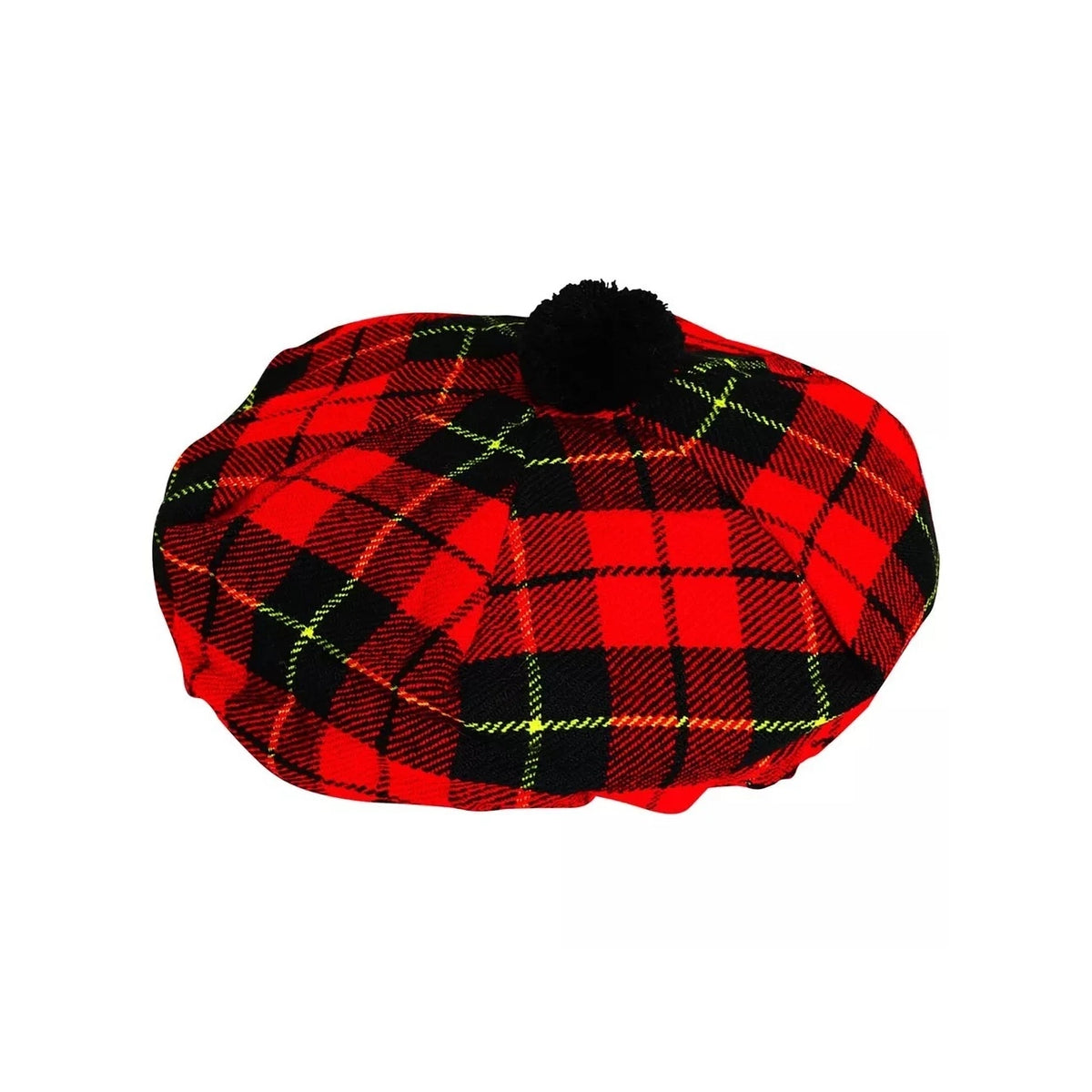 Men's Wallace TAM o' SHANTER Bonnet Beret Balmorals Tartan Tammy Hat