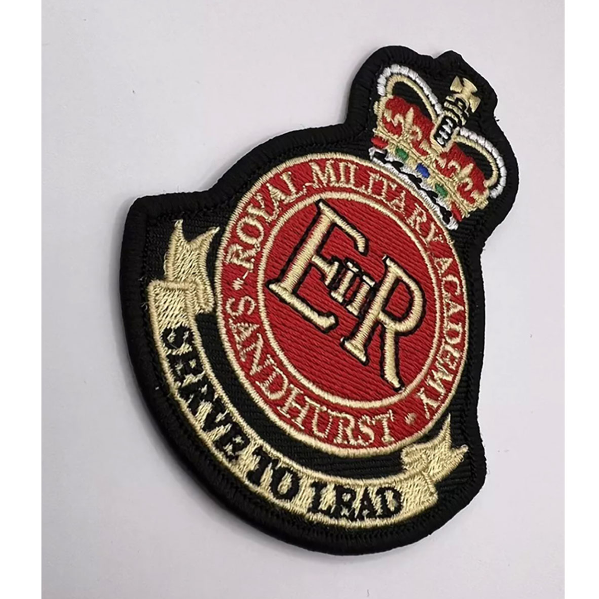Royal Military Academy Sandhurst Machine Embroidered Badge Iron Or Sew On Patch