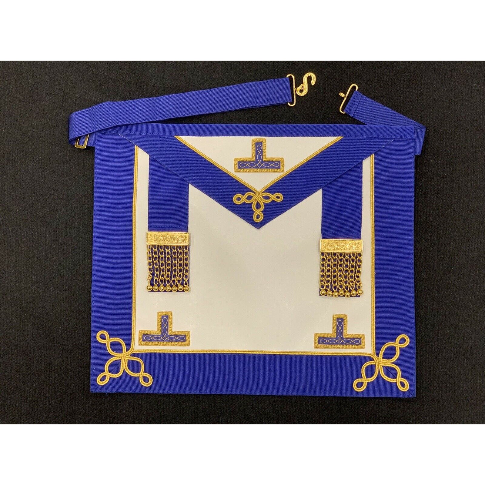 Imitation Leather Masonic Craft Provincial Undress Apron & Collar Gold Levels