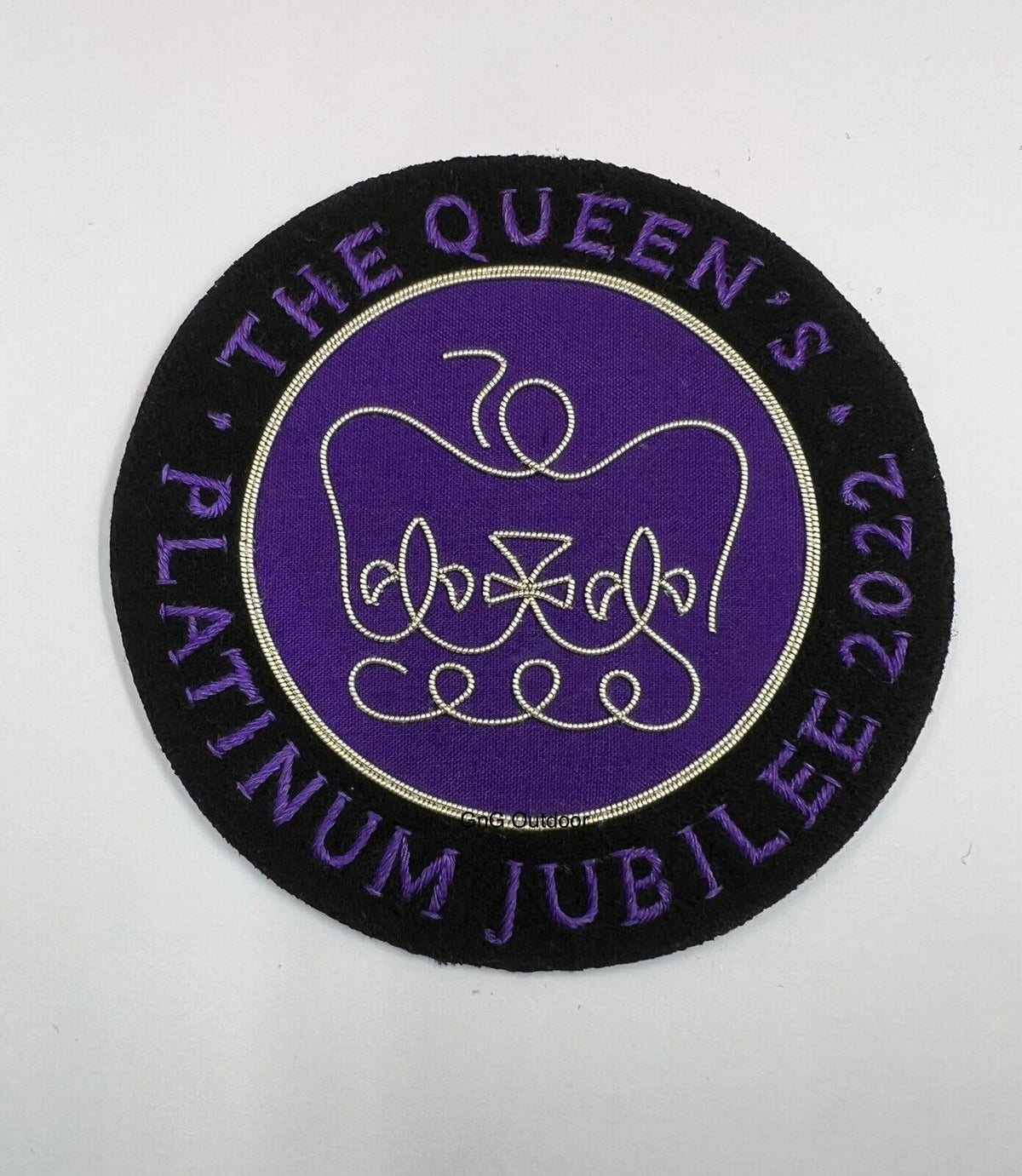 The Queen’s Platinum Jubilee Blazer Badge Hand Embroidered Bullion Wire Patch