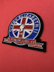The Queen’s Platinum Jubilee Blazer Badge Hand Embroidered Bullion Wire Patch
