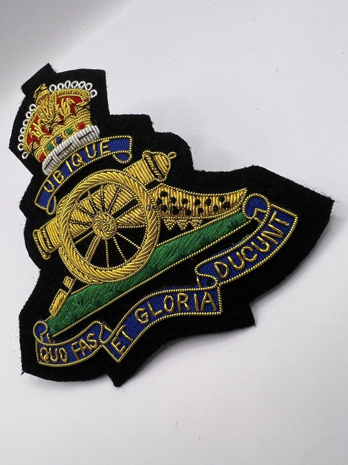 King’s Crown Royal Artillery Blazer Badge RA Embroidered Bullion Wire King Crown Blazer Badge