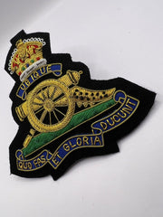 King’s Crown Royal Artillery Blazer Badge RA Embroidered Bullion Wire King Crown Blazer Badge