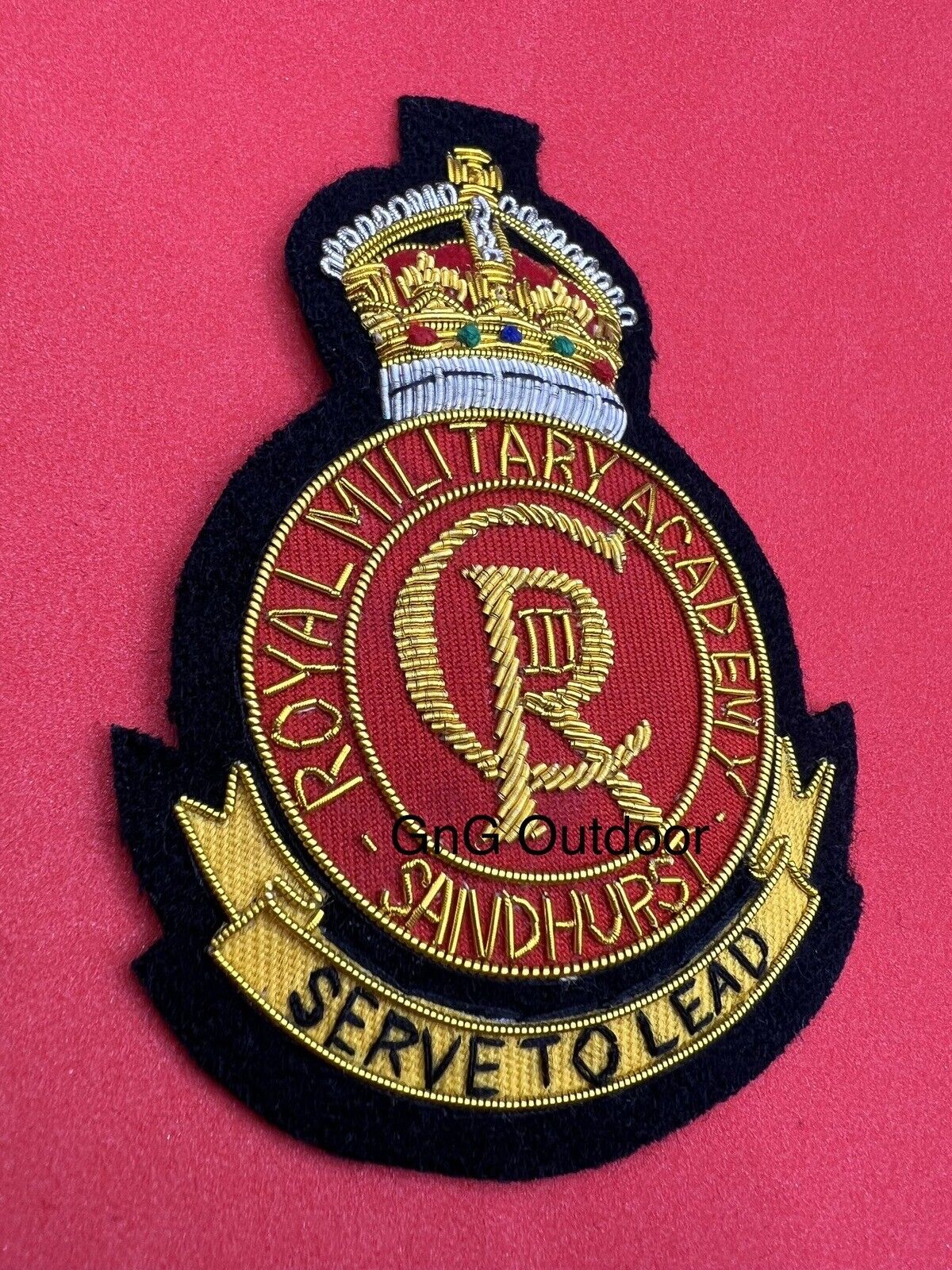 King’s Crown Royal Military Academy Sandhurst Embroidered Wire Blazer Badge