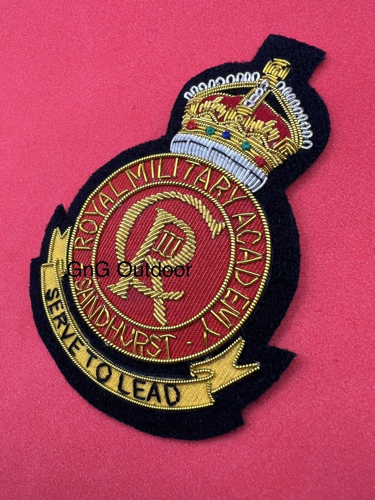 King’s Crown Royal Military Academy Sandhurst Embroidered Wire Blazer Badge