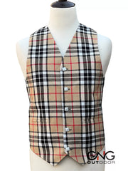 Men's Wedding Campbell Thomson Tartan Vest 5 Button Scottish Kilt Waistcoat