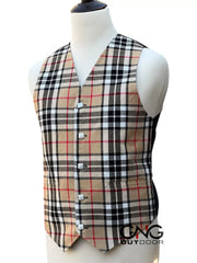 Men's Wedding Campbell Thomson Tartan Vest 5 Button Scottish Kilt Waistcoat