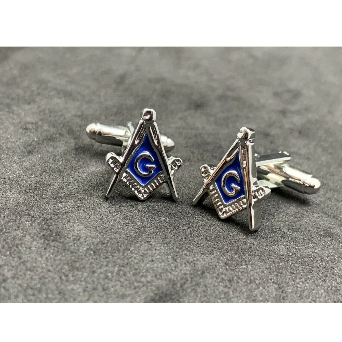Masonic G Symbol Cufflinks Square And Compass Lodge Gift Silver Cufflinks
