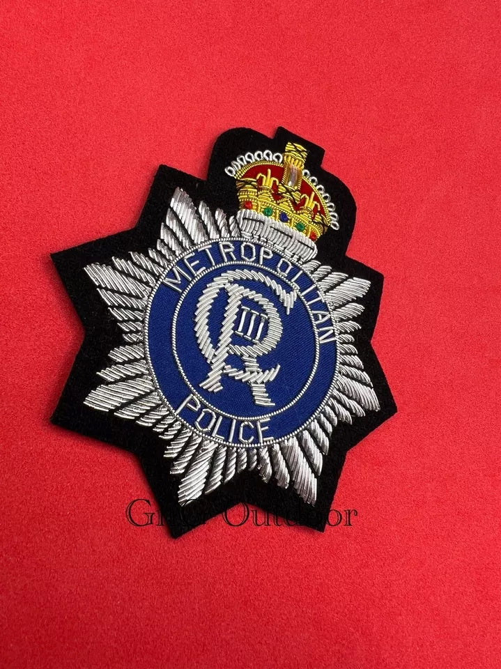 King’s Crown Metropolitan Police Embroidered Bullion Wire Replica Blazer Badge