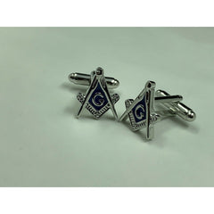 Masonic G Symbol Cufflinks Square And Compass Lodge Gift Silver Cufflinks