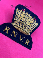British Royal Naval Volunteer Reserve Blazer Badge RNVR Hand Embroidered Badge