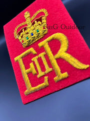 Her Majesty The Queen’s Cypher EIIR Gold Hand Embroidered Cypher Blazer Badge