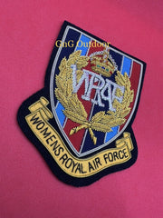 King’s Crown Women Royal Air Force Hand Embroidered Bullion Wire Blazer Badge
