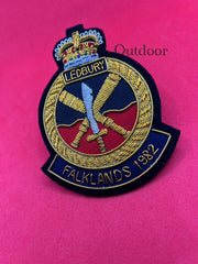 HMS Ledbury Falklands 1982 Blazer Badge Royal Navy Embroidered Wire Blazer Badge