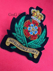 Intelligence Corps Blazer Badge Regimental Hand Embroidered Wire Blazer Badge
