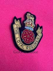 King’s Crown The Loyal Regiment Hand Embroidered Bullion Wire Blazer Badge
