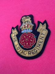 King’s Crown The Loyal Regiment Hand Embroidered Bullion Wire Blazer Badge
