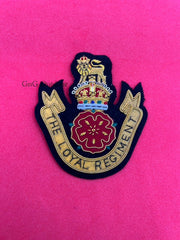 King’s Crown The Loyal Regiment Hand Embroidered Bullion Wire Blazer Badge