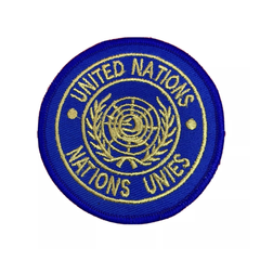 United Nations Cloth Shoulder Patch UN Machine Embroidered Badge